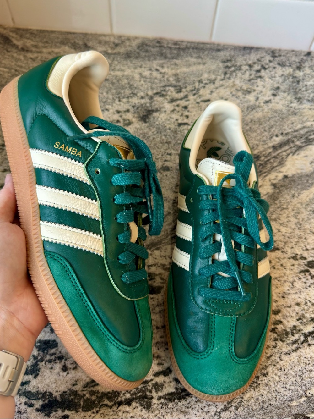 Adidas Samba in Collegiate Green. Women’s size 9. EUC.